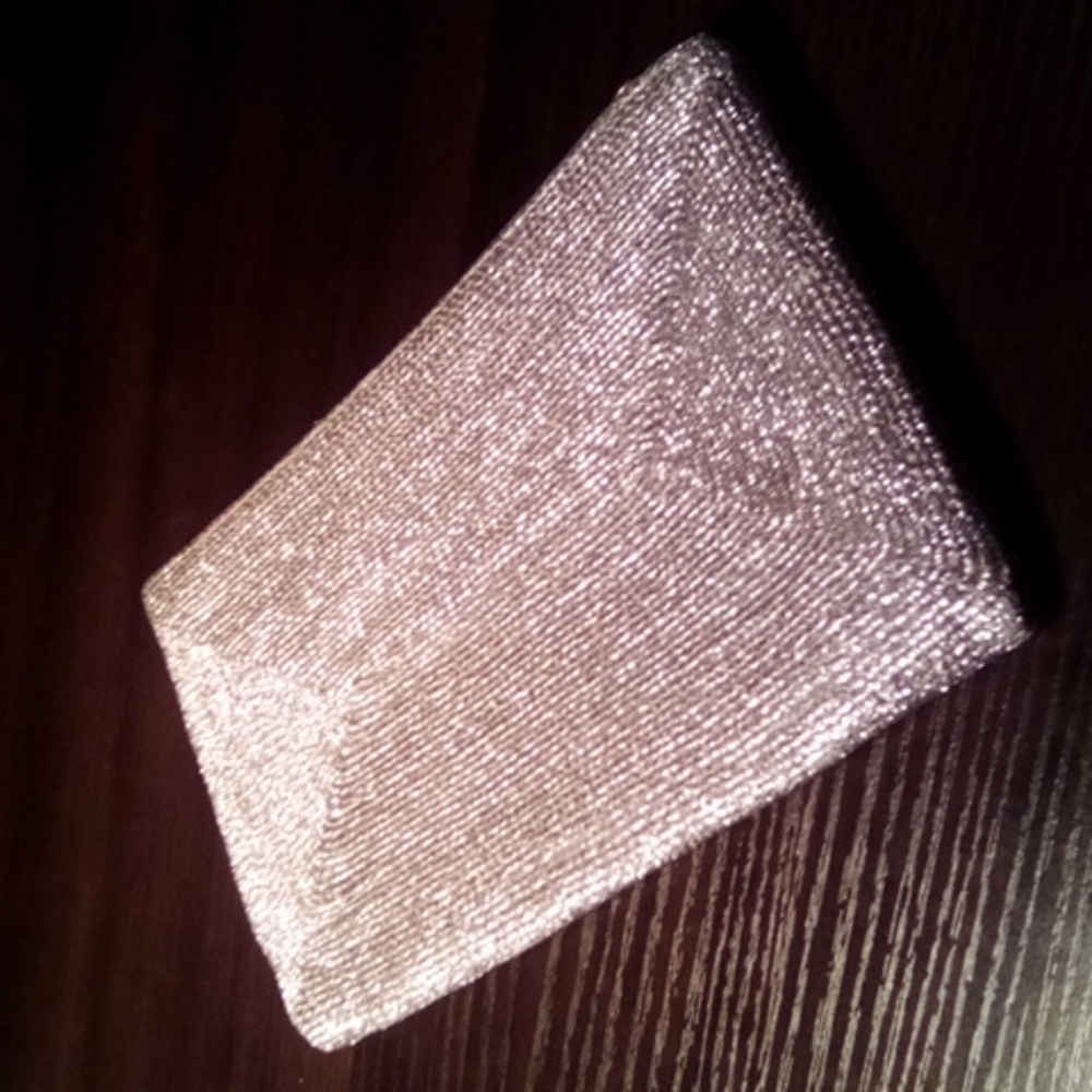 Vintage Silver Braided Silk Clutch 50's-60's era